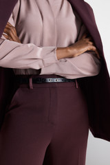 Bowery Stretch Silk Blouse Mink