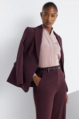 Bowery Stretch Silk Blouse Mink