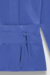 Bergamo Stretch Silk Blouse Deep Cornflower Blue Bergamo Stretch Silk Blouse Deep Cornflower Blue