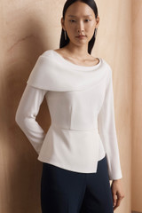 Clever Crepe Palmerston Top Ivory Clever Crepe Palmerston Top Ivory