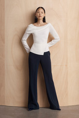 Clever Crepe Palmerston Top Ivory Clever Crepe Palmerston Top Ivory