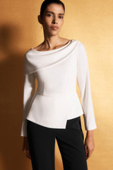 Clever Crepe Palmerston Top Ivory Clever Crepe Palmerston Top Ivory