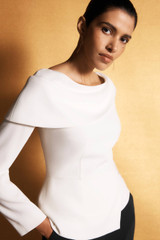 Clever Crepe Palmerston Top Ivory Clever Crepe Palmerston Top Ivory