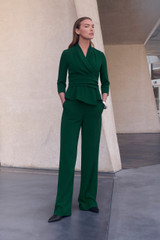 Clever Crepe Belleville Mid Sleeve Top Forest Green Clever Crepe Belleville Mid Sleeve Top Forest Green
