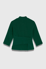 Clever Crepe Belleville Mid Sleeve Top Forest Green Clever Crepe Belleville Mid Sleeve Top Forest Green