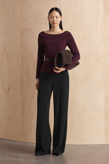 Clever Crepe Palmerston Top Deep Plum Clever Crepe Palmerston Top Deep Plum