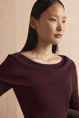 Clever Crepe Palmerston Top Deep Plum Clever Crepe Palmerston Top Deep Plum