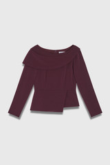 Clever Crepe Palmerston Top Deep Plum Clever Crepe Palmerston Top Deep Plum