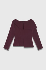 Clever Crepe Palmerston Top Deep Plum Clever Crepe Palmerston Top Deep Plum