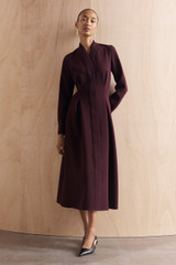Andria Crepe Dress Deep Plum Andria Crepe Dress Deep Plum