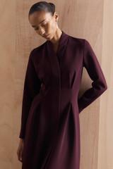 Andria Crepe Dress Deep Plum Andria Crepe Dress Deep Plum