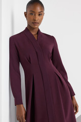 Andria Crepe Dress Deep Plum - The Fold London
