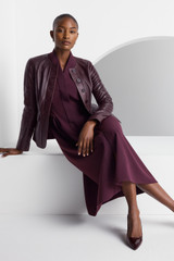 Andria Crepe Dress Deep Plum