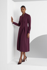 Andria Crepe Dress Deep Plum