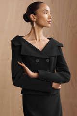 Clever Crepe Hamilton Jacket Black