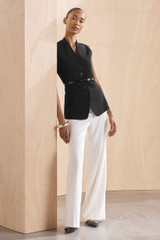 Clever Crepe Hartley Waistcoat Black Clever Crepe Hartley Waistcoat Black