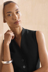 Clever Crepe Hartley Waistcoat Black Clever Crepe Hartley Waistcoat Black