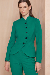 Verona Sculpt Stretch Crepe Jacket Cyanine Green Verona Sculpt Stretch Crepe Jacket Cyanine Green