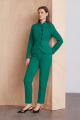 Verona Sculpt Stretch Crepe Jacket Cyanine Green Verona Sculpt Stretch Crepe Jacket Cyanine Green