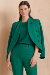 Verona Sculpt Stretch Crepe Jacket Cyanine Green Verona Sculpt Stretch Crepe Jacket Cyanine Green