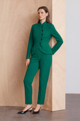 Verona Sculpt Stretch Crepe Jacket Marine Green Verona Sculpt Stretch Crepe Jacket Marine Green