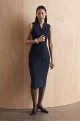 Clever Crepe Hartley Waistcoat Navy Clever Crepe Hartley Waistcoat Navy