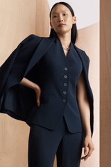 Clever Crepe Hartley Waistcoat Navy Clever Crepe Hartley Waistcoat Navy