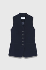 Clever Crepe Hartley Waistcoat Navy Clever Crepe Hartley Waistcoat Navy