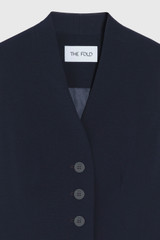 Clever Crepe Hartley Waistcoat Navy Clever Crepe Hartley Waistcoat Navy