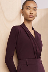 Mayfield Stretch Knit Top Deep Plum Mayfield Stretch Knit Top Deep Plum