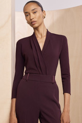 Mayfield Stretch Knit Top Deep Plum Mayfield Stretch Knit Top Deep Plum