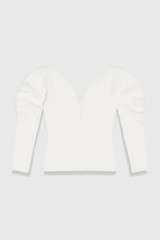 Sculpt Knit Bouverie Top Ivory Sculpt Knit Bouverie Top Ivory