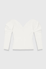 Sculpt Knit Bouverie Top Ivory Sculpt Knit Bouverie Top Ivory