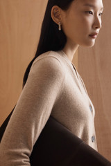 Popoli Wool Cashmere Blend Cardigan Light Fawn Popoli Wool Cashmere Blend Cardigan Light Fawn
