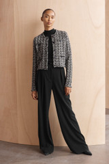 Hampton Tweed Knit Jacket Black And White Hampton Tweed Knit Jacket Black And White