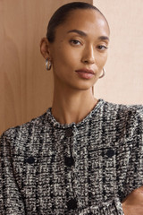 Hampton Tweed Knit Jacket Black And White Hampton Tweed Knit Jacket Black And White