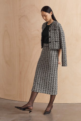 Hampton Tweed Knit Jacket Black And White Hampton Tweed Knit Jacket Black And White
