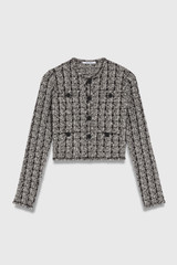 Hampton Tweed Knit Jacket Black And White