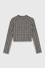 Hampton Tweed Knit Jacket Black And White Hampton Tweed Knit Jacket Black And White