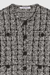 Hampton Tweed Knit Jacket Black And White Hampton Tweed Knit Jacket Black And White