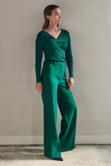 Lucila Metallic Knit Top Cyanine Green Lucila Metallic Knit Top Cyanine Green