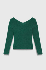 Lucila Metallic Knit Top Cyanine Green Lucila Metallic Knit Top Cyanine Green