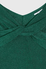 Lucila Metallic Knit Top Cyanine Green Lucila Metallic Knit Top Cyanine Green