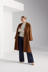 Berkeley Wool Double-Faced Coat Camel