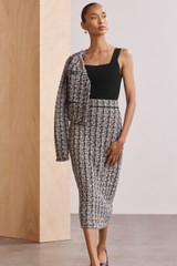 Hampton Tweed Knit Skirt Black And White Hampton Tweed Knit Skirt Black And White