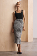 Hampton Tweed Knit Skirt Black And White Hampton Tweed Knit Skirt Black And White