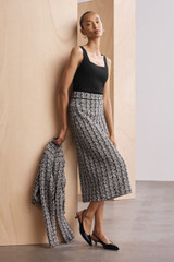 Hampton Tweed Knit Skirt Black And White Hampton Tweed Knit Skirt Black And White