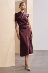 Kelmore Satin Skirt Deep Plum Kelmore Satin Skirt Deep Plum