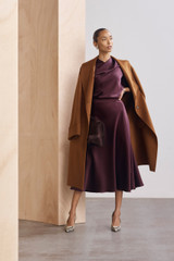 Kelmore Satin Skirt Deep Plum Kelmore Satin Skirt Deep Plum