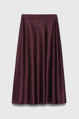 Kelmore Satin Skirt Deep Plum Kelmore Satin Skirt Deep Plum